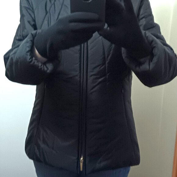 Nanakina Made in Italy insulated jacket with black fox fur collar – sz M / 44 - Picture 2 of 7